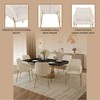 LeisureMod Zaire Modern Dining Chair – Upholstered Side Chair with Gold Iron Legs, Stylish Accent Chair for Dining Room or Kitchen Set of 4 - 4 of 4