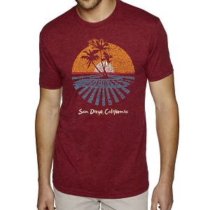 LA Pop Art Men's Premium Blend Word Art T-shirt - Cities In San Diego - 1 of 4