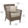 Jiallo Modern Concept Faux Sea Grass Resin Rattan Patio Chair - 3 of 3