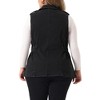 Agnes Orinda Women's Plus Size Fashion Sleeveless Elastic Waist Button Denim Vests - 4 of 4