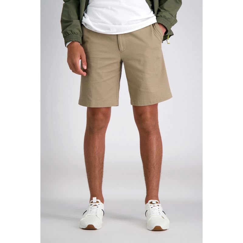 Haggar Men's Regular Fit Flat Front Stretch Chino Shorts, 2 of 9