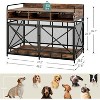 Petrimins Dog Crate Furniture, 48" Dog Kennel for Large Breed, Heavy Duty Wooden End Table with 3 Drawers, Chew-Resistant Steel Tubes - 4 of 4