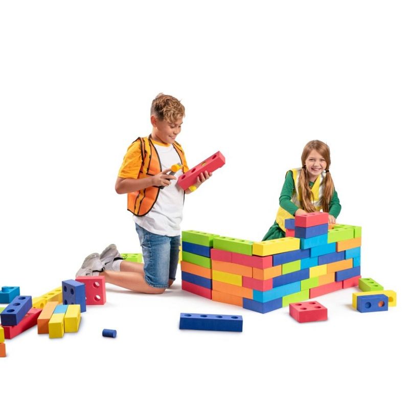 Foam Building Blocks with Peg Connectors 80 Pieces, 3 of 6