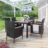 Coolbibila-7-Piece Dining Set For Outdoor, Pe Rattan Wicker Patio Furniture Set, Stackable Armrest Chairs With Cushions - 2 of 4