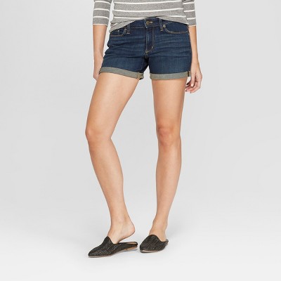 target mid rise midi shorts