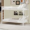 SeaCamel Black Full Size Bunk Bed - Full Over Full, Square Tube Iron Frame, Robust & Space-Saving - 2 of 4