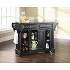 HomeStock  LaFayette Granite Top Rolling Kitchen Island Storage Cart, Microwave Stand, Spice Rack, Black - 4 of 4