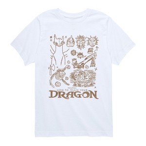 Boys' - How to Train Your Dragon - Dragon Doodles Short Sleeve Graphic T-Shirt - 1 of 3
