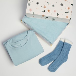 Pure Fiber Women's Three Piece Be Home Pajama Gift Set - 1 of 4