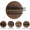 LunaLulinlk Key Holder for Wall Decorative with Shelf and Hooks, Wood Round Wall Mount with Holder, Entryway Key Rack Hanger, Brown - 2 of 4