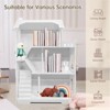 Angel Sar Wooden Dollhouse Bookshelf, 3-Tier Kids Bookcase with Playhouse Design, Role-Play Storage for Toys & Books, for Ages 3+ - 4 of 4