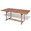 vidaXL Outdoor Dining Table Patio Table with Umbrella Hole Solid Teak Wood - 2 of 4