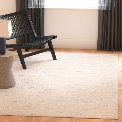 Ivory Elegance Abstract Hand-Tufted Wool Rug - 6' x 9'