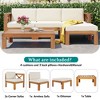 Sapphtopaz Patio Furniture Set Acacia Wood Loveseat Sectional Conversation Outdoor Chairs with Cushions Square Table for Patio, Garden, Terrace - 4 of 4