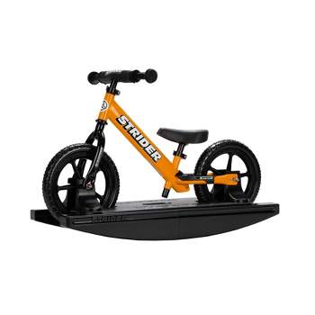 Strider 12" Kids' Sport 2-in-1 Rocking Balance Bike - Black/Orange