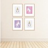 Big Dot of Happiness Rainbow Unicorn - Unframed Magical Unicorn Nursery and Kids Room Linen Paper Wall Art - Set of 4 - Artisms - 8 x 10 inches - 3 of 4