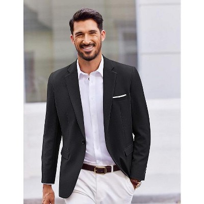 COOFANDY Men's Casual Blazer One Button Sport Coats Lightweight Suit Jacket Navy Blue M — фото 2