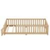 NicBex Twin Size Wood Montessori Bed with Safety Guardrails,Floor Bed with Door,Modern Toddler Bed for Bedroom - 4 of 4