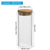 Unique Bargains Kitchen Food Storage Glass Jar with Airtight Bamboo Lid 2 Pcs - 2 of 4