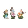 Transpac Resin Rustic Flower Bird Set of 3 Spring Home Decorations - 2 of 3
