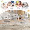 Coucheta 3/5-Piece Kids Folding Table and Chairs Set, Toddlers Activity Table and Chairs Set for Dining Room, Daycare, Classrooms, Multi Sizes&Colors - 2 of 4