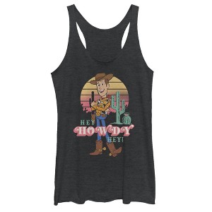 Women's Toy Story Hey Woody Racerback Tank Top - 1 of 3