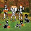 Collections Etc Dog and Cat Skeleton Outdoor Stake Halloween Decoration - Set of 6 - 2 of 2