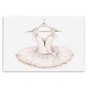 Stupell Industries Ballerina Tutu on Hanger Pink Ballet Dance Outfit Wall Plaque Art - 1 of 4