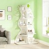 ORRD 5-Tier Corner Shelf, Wall Mount Storage Rack & Plant Stand for Small Spaces, Adjustable  Bookshelf，White - 3 of 4