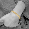 Black Bow Jewelry 6.5mm 14k Yellow Gold Diamond Cut & Satin Hinged Bangle Bracelet - 3 of 4