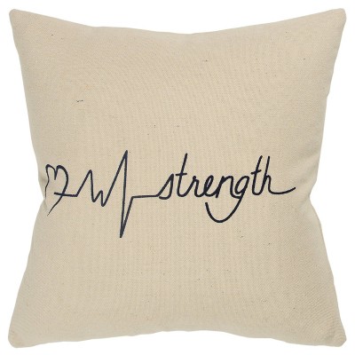 20"x20" Oversize Strength Poly Filled Square Throw Pillow - Rizzy Home: Decorative Accent for Sofa