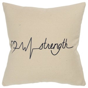 20"x20" Oversize Strength Poly Filled Square Throw Pillow - Rizzy Home: Decorative Accent for Sofa - 1 of 4