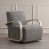 Spruce&Spring Modern Swivel Accent Chair & U-Shaped Wood Armrest - 4 of 4