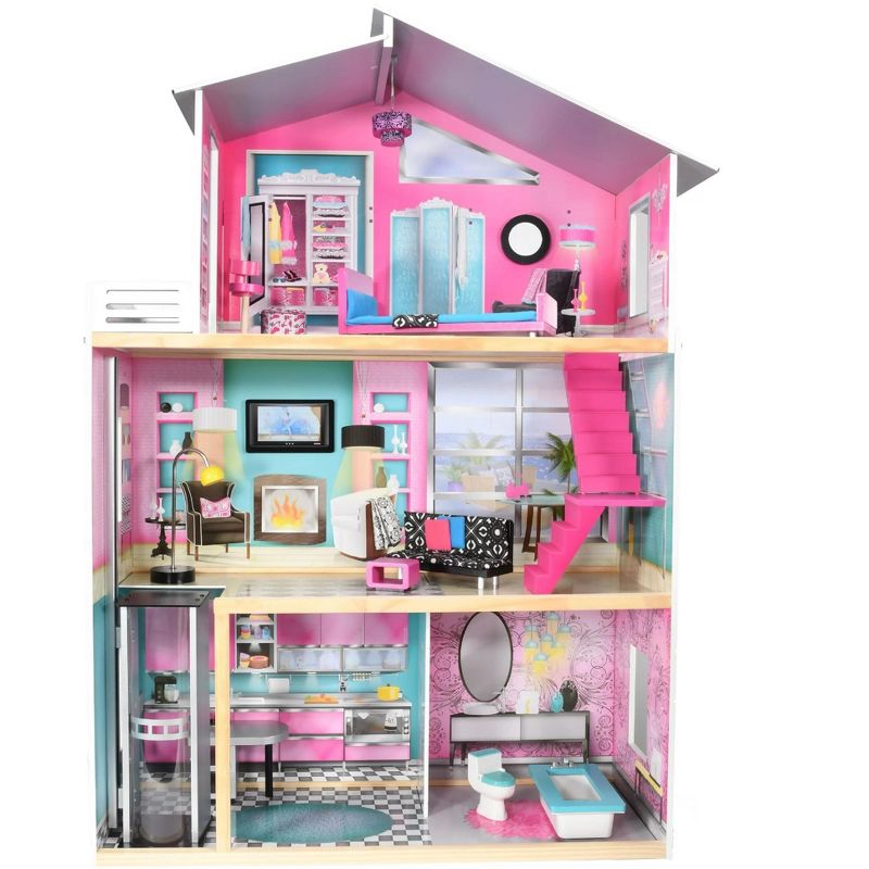 KidKraft Modern Luxury Dollhouse with 11 Pieces of Furniture, 1 of 4