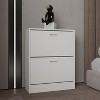 TiramisuBest High Pull Down Shoe Rack, Shoe Storage, Entryway, Bedroom, White - 3 of 4