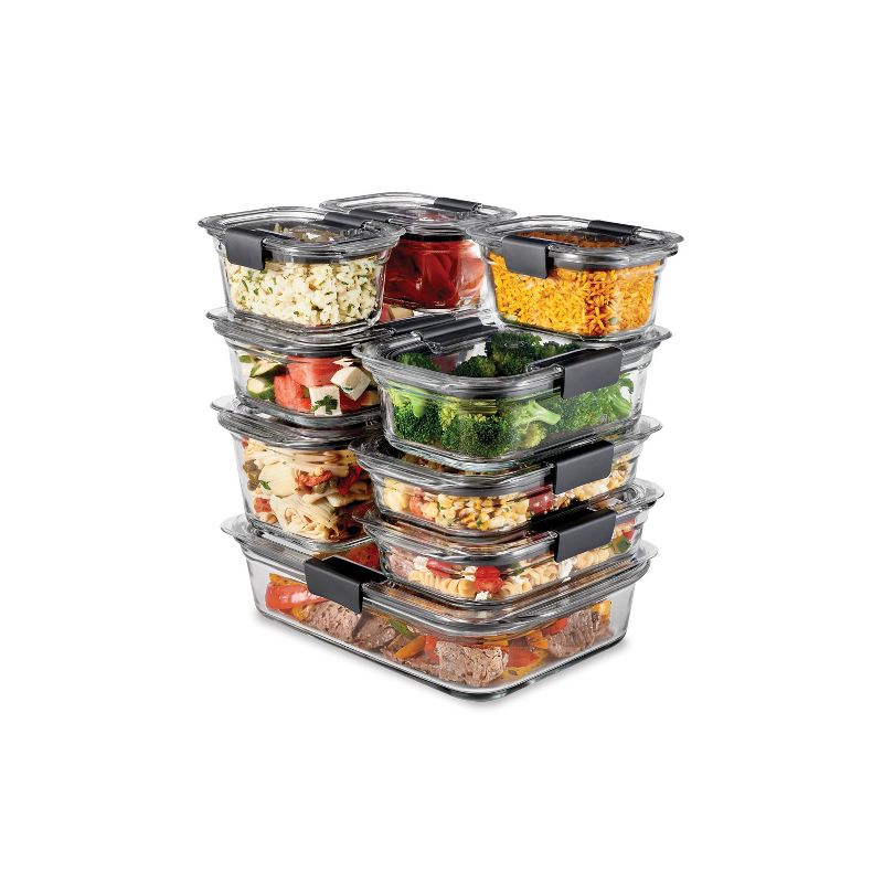 Rubbermaid Brilliance 18pc Glass Food Storage Container Set, 2 of 8