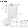 Tall Bathroom Storage Cabinet, 62" Modern Organizer with Doors, Drawers & Adjustable Shelves, Freestanding Cabinet for Bathroom, Kitchen, Living Room - 3 of 4