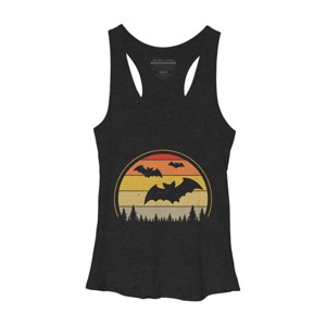 Women's Design By Humans Vintage Retro Vampire Bats Halloween Costume By Chos Racerback Tank Top - 1 of 3