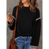 Women's Oversized Sweaters Crew Neck Long Sleeve Color Block Knit Casual Chunky Warm 2025 Fall Pullover Top Outfits - 2 of 4