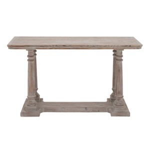 Wood Console Table Light Brown - Olivia & May: Rustic Fixed Shelf, Indoor Use - 1 of 4