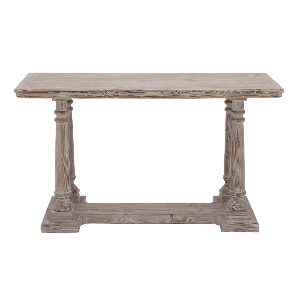 Photos - Coffee Table Wood Console Table Light Brown - Olivia & May