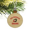 Minnesota State University Moorhead Dragons Mini Small Tiny Wood Christmas Tree Holiday Ornament - 3 of 4