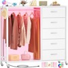 Aheaplus Rollway Dresser with Charge Station and LED Light, Chest With Drawers for Kids Room - 2 of 4