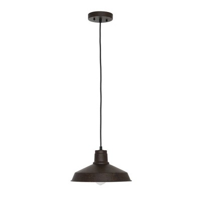 7" Metal Shade Pendant Ceiling Light Bronze - Cresswell Lighting