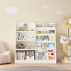 KTMBDW Kids Bookshelf and Toy Storage Organizer, 4 Tier Wooden Kids Book Shelf with Bookcase Display Stand for Kids Room, Playroom, Nursery - 2 of 4