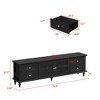 Famapy Media Console with Glass Doors Drawer Storage for Living Room TV Stand - 4 of 4