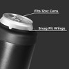 HydroJug Can Cooler - 2-in-1 Insulated Can Cooler Cup 12oz - Stainless Steel, Non-Slip Rubber Base, Screw-Top Lid - 3 of 4