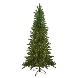 Northlight 6' Prelit Artificial Christmas Tree Wall Pine - Clear Lights ...