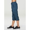 RBX Active Women's Lightweight Quick Drying Capris Adjustable Leg/Inseam Stretch Woven Workout Hiking Cropped Jogger Pants with Pockets - 4 of 4