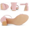 Perphy Women's Ankle Strap Open Toe Chunky High Heels Sandals - 4 of 4